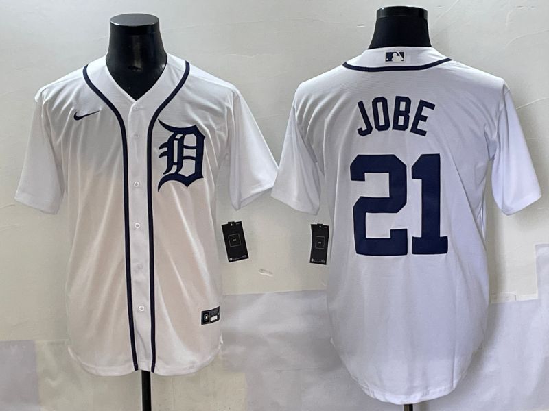 Men 2025 Detroit Tigers #21 Jobe White Game Nike MLB Jersey style 1